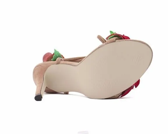 Womens Fashion: Taiwan Show Rose Cross Lacing Women Sandals High Heels Lady Casual Lace-Up