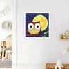 >SALE<5D DIY Full Round Drill Diamond Painting Owl Kit Home Decor Art Craft 15x15cm