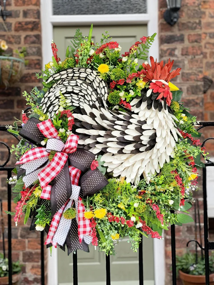 🔥Summer Hot Sale -Save $32🔥Farmhouse Rooster Wreath