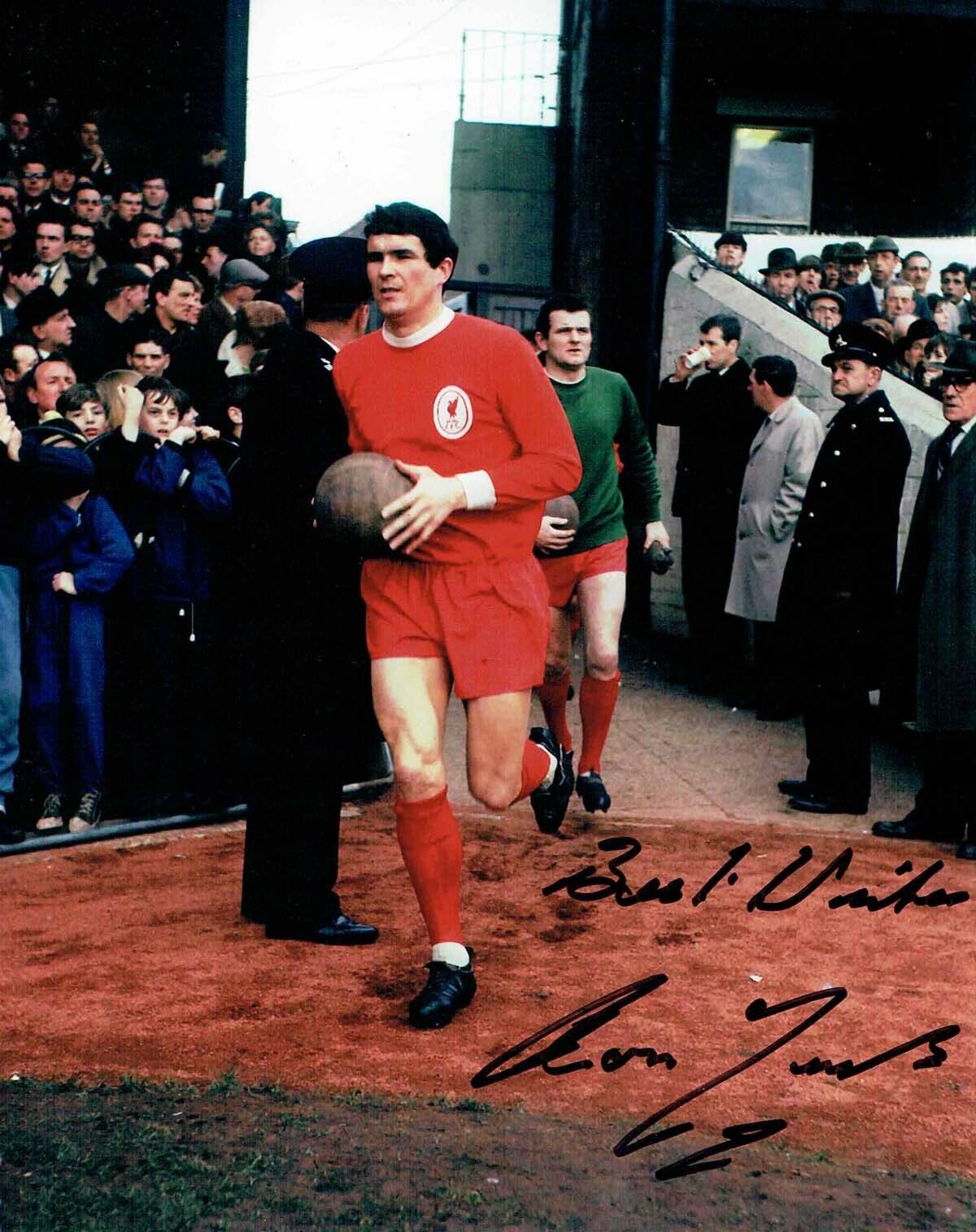 Ron YEATS Liverpool Captain Legend Signed Autograph 10x8 Photo Poster painting 1 AFTAL RD COA