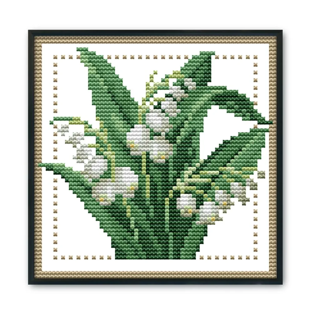 14ct Stamped Cross Stitch - Flower(17*17cm)