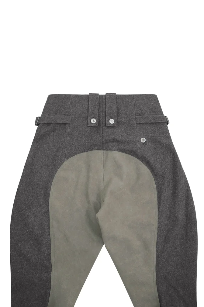   Elite German M1943 Stone Grey Wool Mounted Troops Riding Breeches German-Uniform