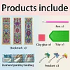 3Pcs DIY Flowers Special Shape Diamond Painting Bookmark