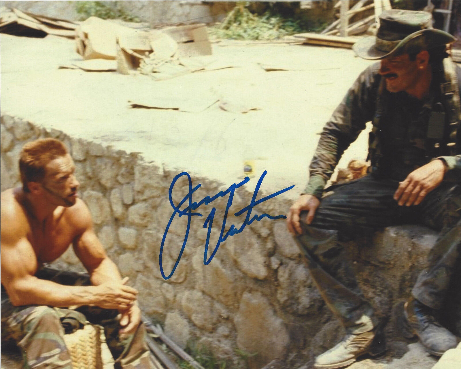 JESSE VENTURA SIGNED AUTHENTIC 'PREDATOR' 8X10 Photo Poster painting C w/COA ACTOR WRESTLER