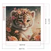 >SALE<5D DIY Full Round Drill Partial AB Diamond Painting Tiger Decor 45x45cm