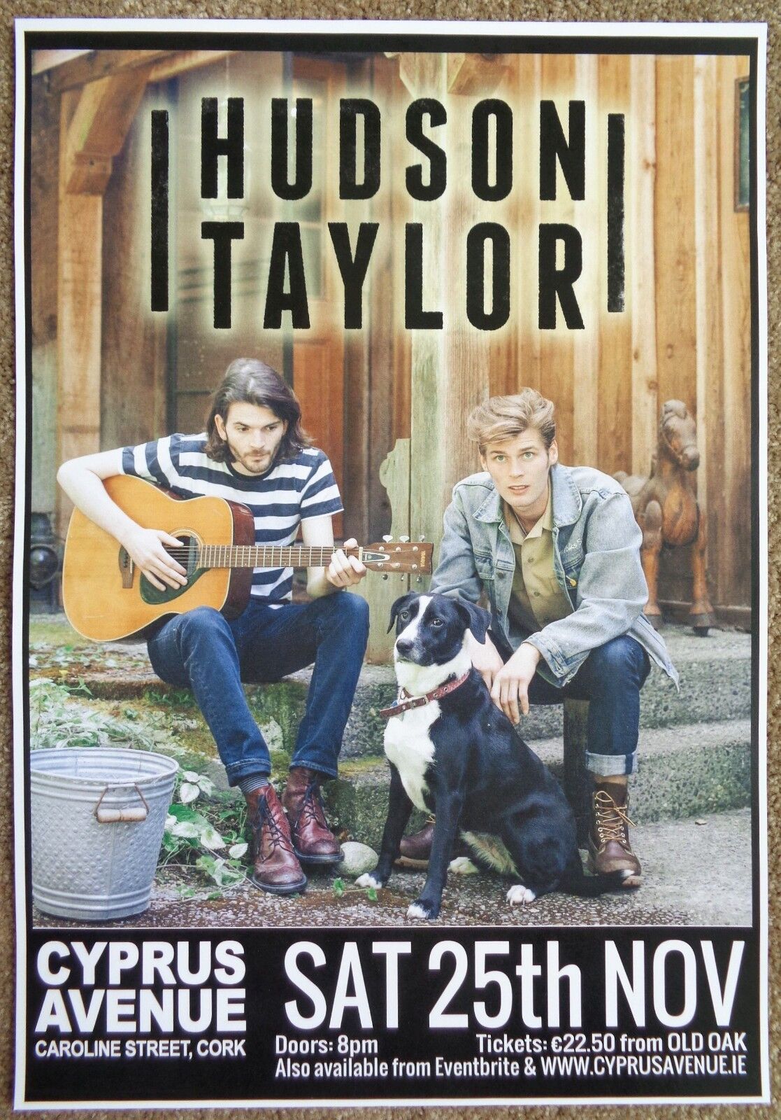 HUDSON TAYLOR 2017 Gig POSTER Cork Ireland Concert