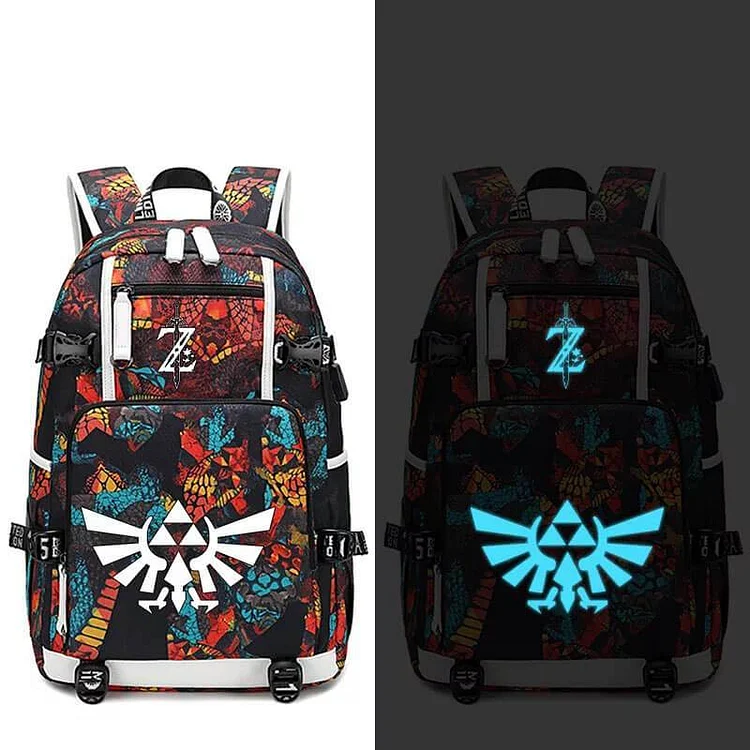 Mayoulove The Legend of Zelda #1 USB Charging Backpack School NoteBook Laptop Travel Bags-Mayoulove