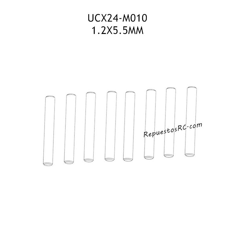 UDIRC UCX1801 RC Partes del Coche 1.2x5.5mm Eje &Oacute;ptico UCX24-M010