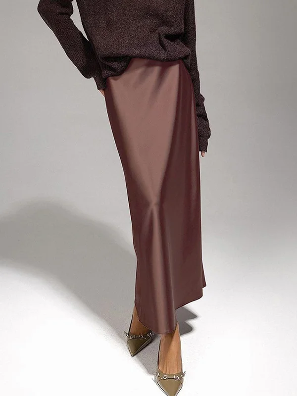 Solid Color Loose A-Line Skirts Bottoms