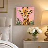 Framed Giraffe - DIY Button Art Painting Kit for Creativity DIY Pearl Dot Crafts for Gift Home Wall Decor 30*30CM