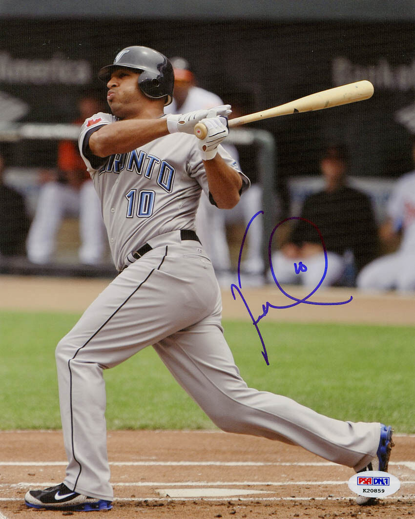 Vernon Wells SIGNED 8x10 Photo Poster painting Toronto Blue Jays PSA/DNA AUTOGRAPHED