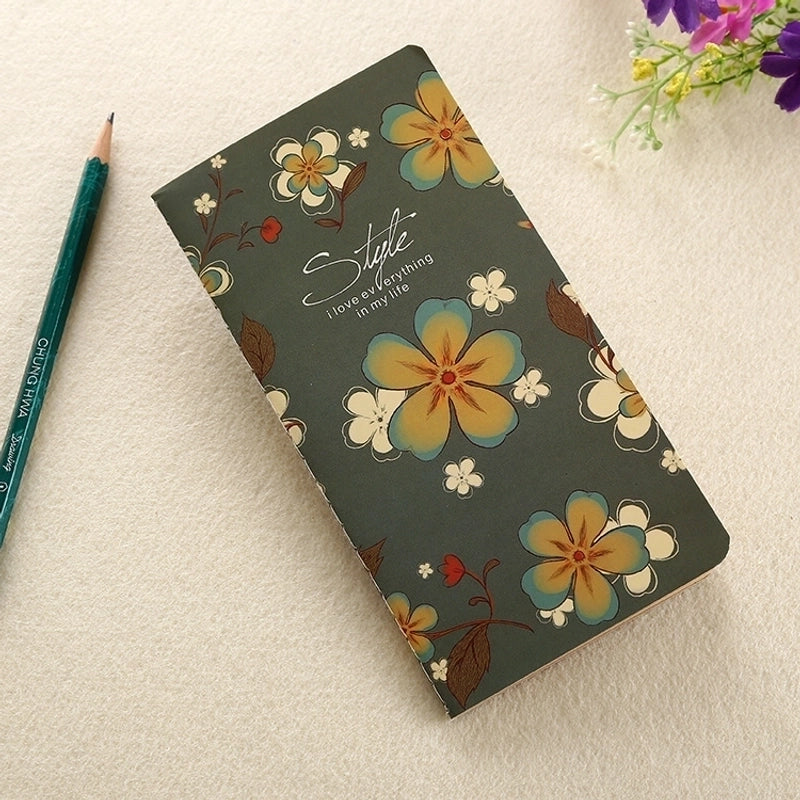 1 Piece Flower Class Learning Kraft Paper Preppy Style Notebook