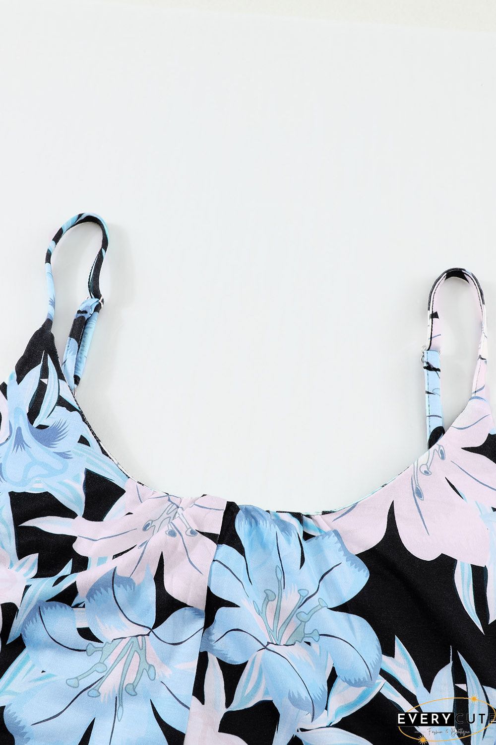 Print Spaghetti Strap Wide Leg Jumpsuit
