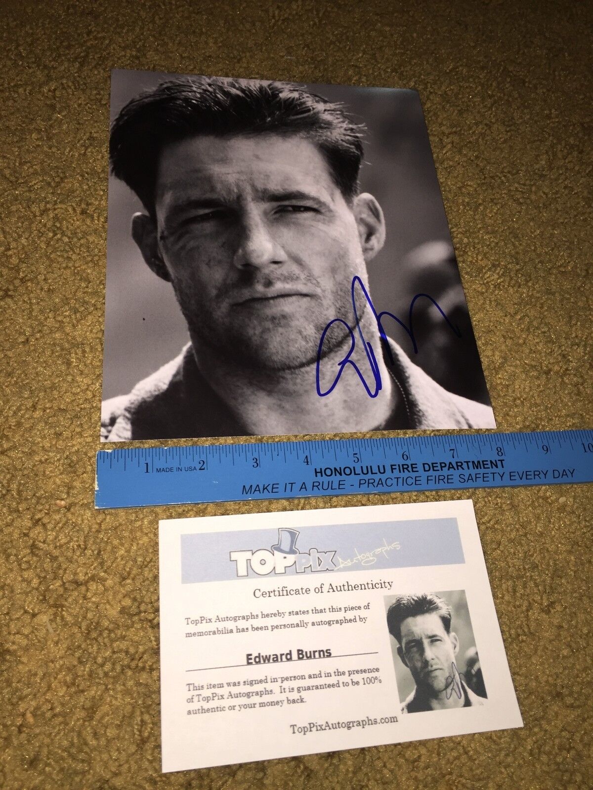 EDWARD BURNS SAVING PRIVATE RYAN SIGNED AUTOGRAPHED 8X10 Photo Poster paintingGRAPH-TOP PIX COA