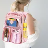 PVC Clear Outdoor Backpack Multi Pocket Transparent Sports Backpack Hiking Bag