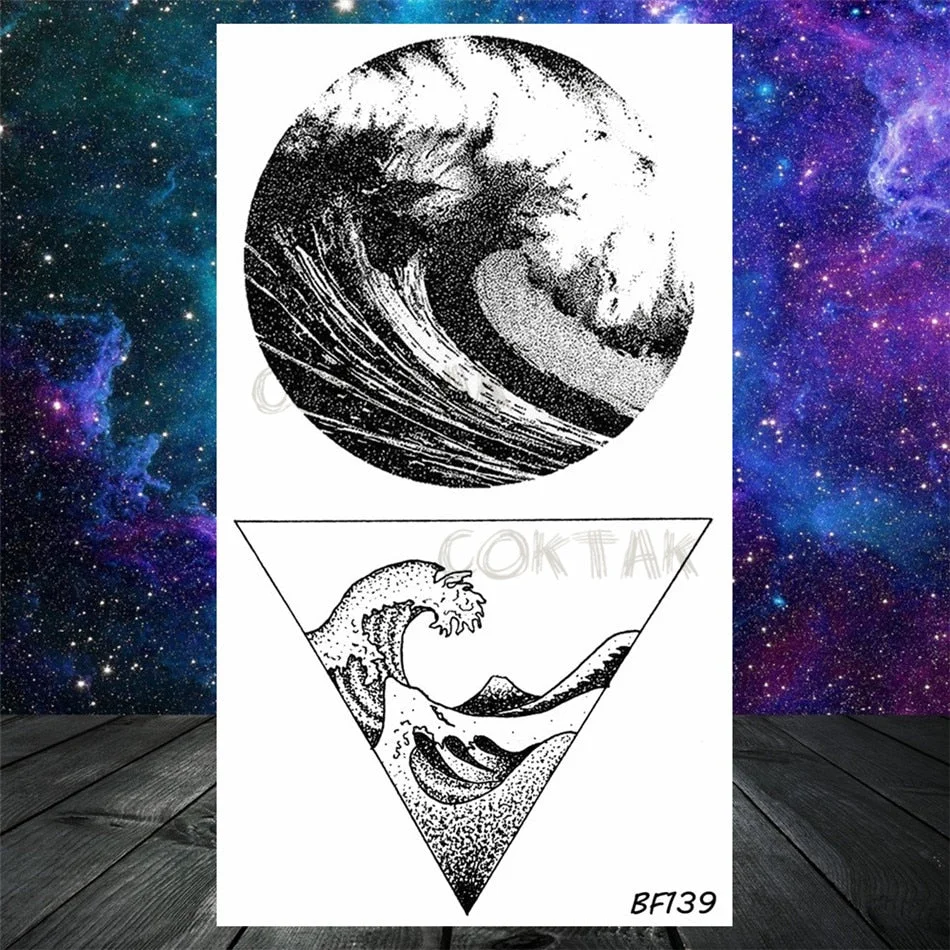 Lovely Small Planets Temporary Tattoos Realistic Sheets Body Art Arm Tattoos Paper For Adult Kids Fake Waterpoof Tattoo Sticker