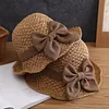 Elegant Crochet Straw Hat with Ruffle Detail