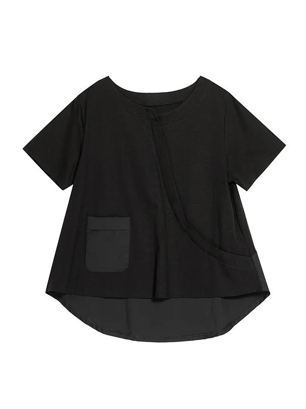 Original High-Low Asymmetric Loose Short Sleeve T-Shirts