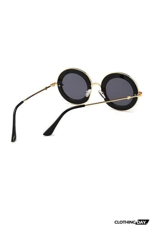 Letter Round Sunglasses