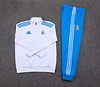 2025/2026 Real Madrid Long Zipped Jacket White Blue Pants Football Shirt 1:1 Thai Quality Set