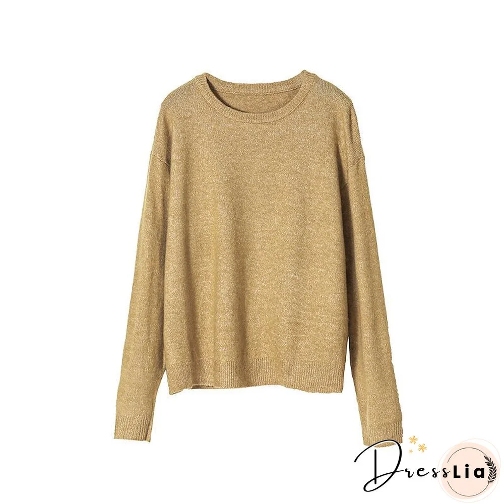 Toppies Autumn Winter Womens Sweater Knitted Tops Round Neck Pullover Sweater Korean Female Clothes Jumper