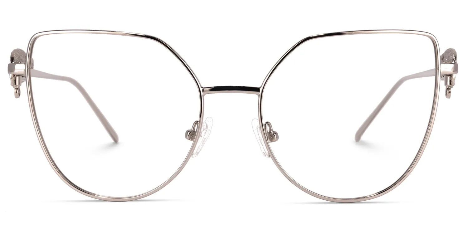 Joshua Silber Geometrisch Brille  Silber