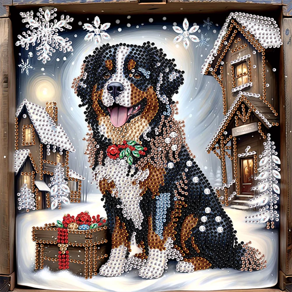 Partial Special-shaped Crystal Rhinestone Diamond Painting - Dog(Canvas|30*30cm)