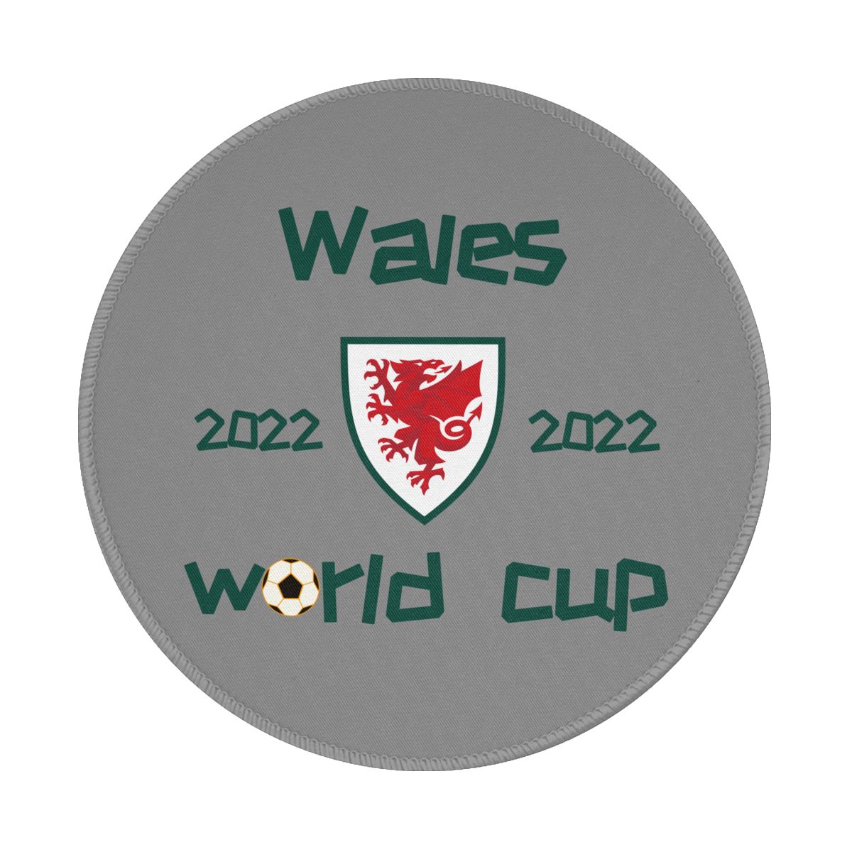 Wales 2022 World Cup Team Logo Gaming Round Mousepad for Computer Laptop