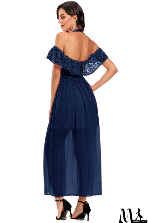 MidiSono - Fabulous Lace Off-the-shoulder Midi Prom Dress