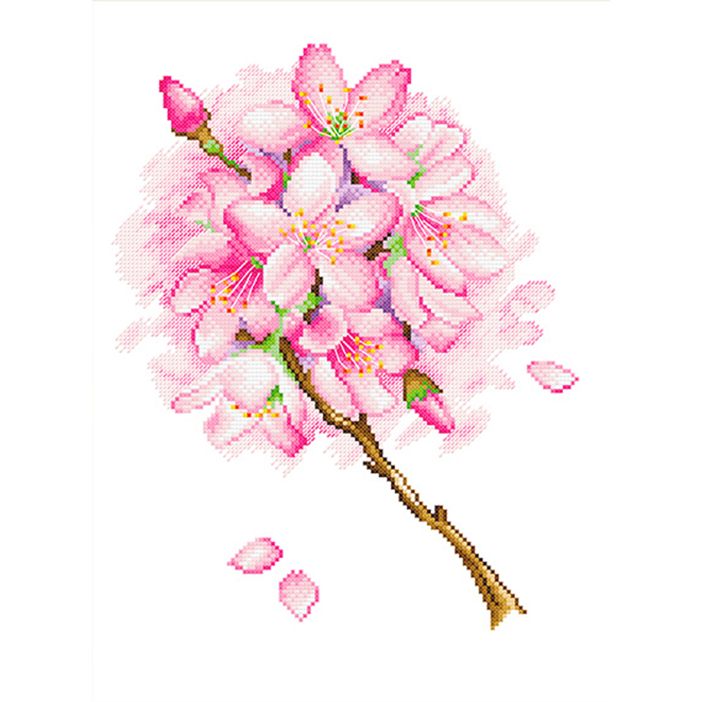 

Cherry Blossom - 11CT Stamped Cross Stitch - 49*39CM, 501 Original