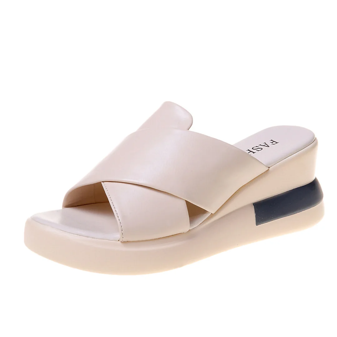 Letclo™ 2021 Summer New Soft-soled Casual Slope With Half-Support Leak-toe Thick-soled Cool Outdoor Slippers letclo Letclo