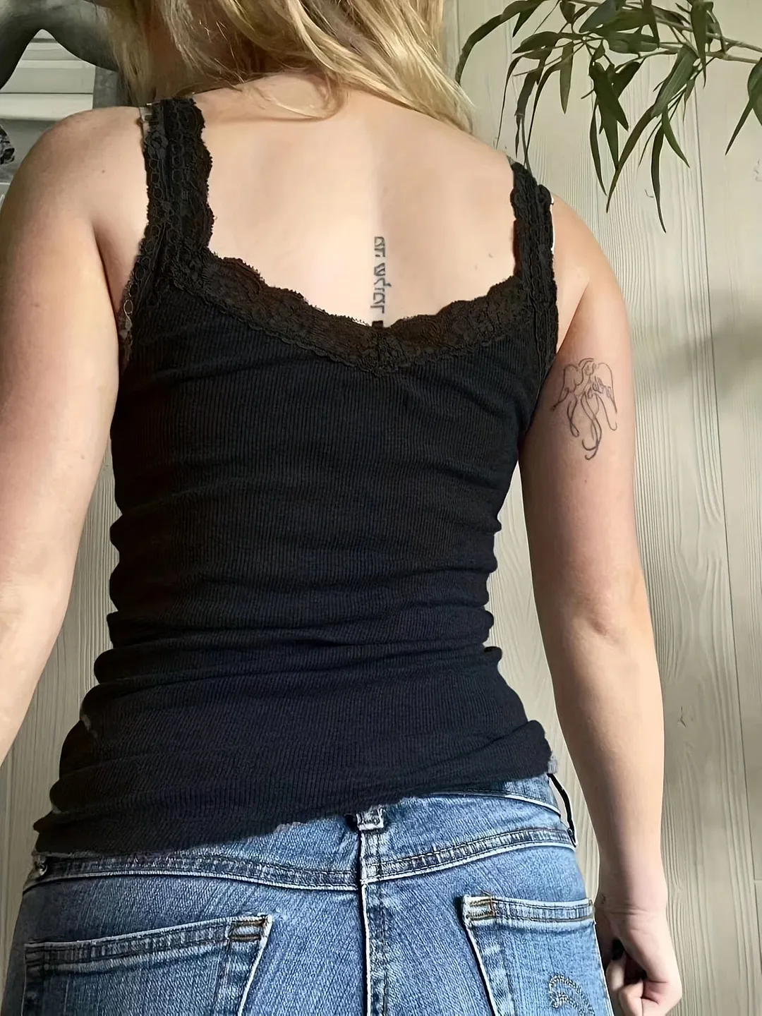 Modern Ribbed Lace Tank Top