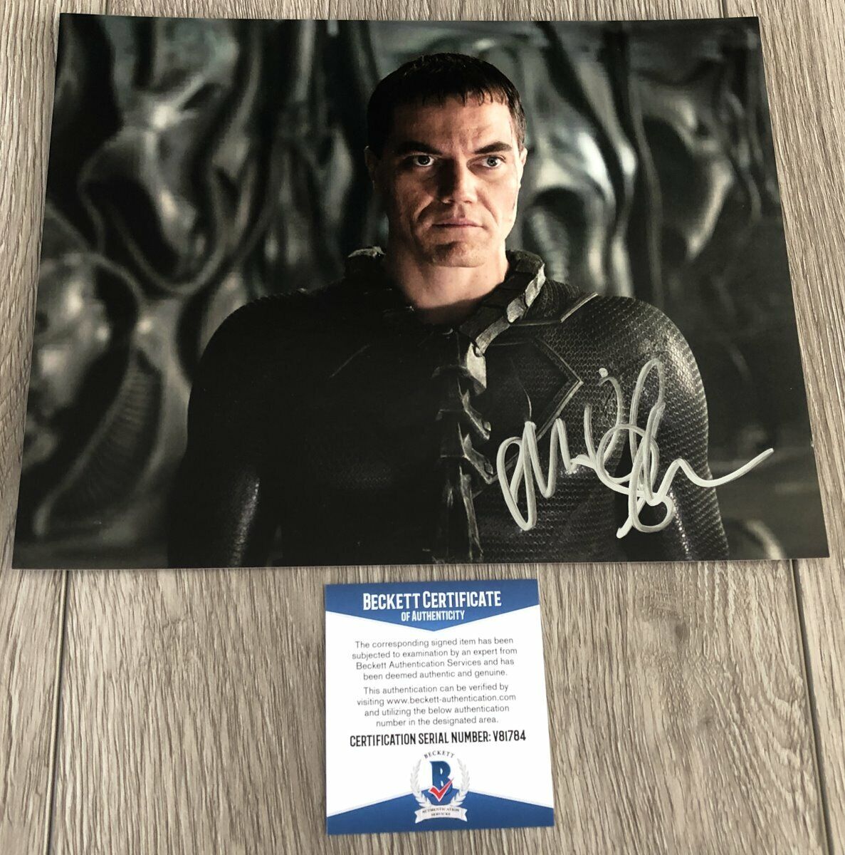 MICHAEL SHANNON SIGNED MAN OF STEEL GENERAL ZOD 8x10 Photo Poster painting B w/PROOF BECKETT COA