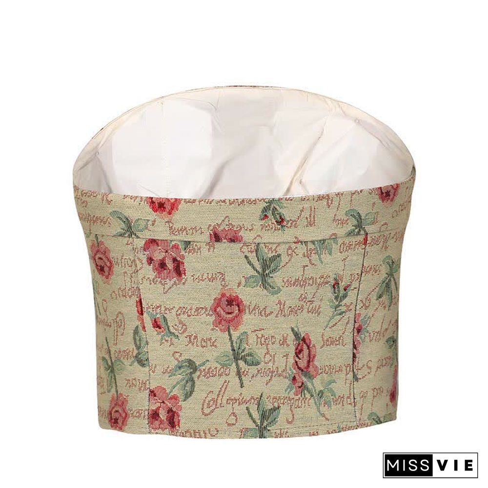 Vintage Rose Print Crop Top