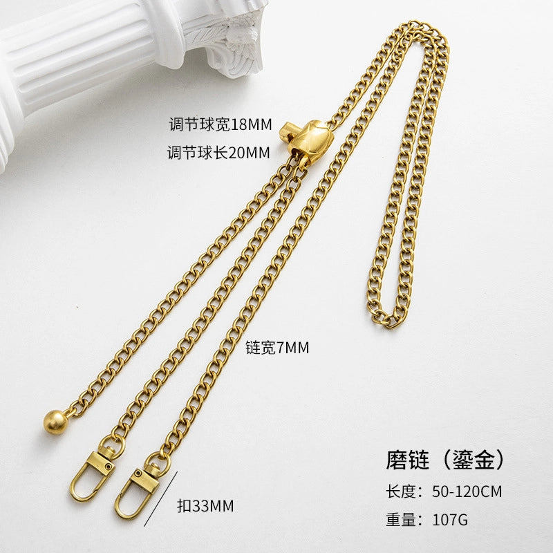 5 Pieces Alloy Solid Color Bag Chain Bag Straps