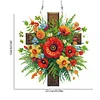 (US Only)Cross Poppy Theme 2D Flat DIY Diamond Art Pendant Wall Decor for Home & Windows