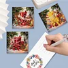 6Pcs Christmas Reindeer Candle DIY Diamond Painting Card for Friends Family Gift