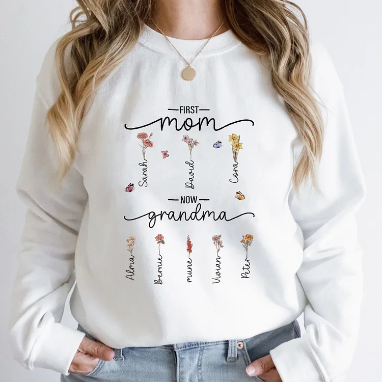 Birth Flower Family  Sweatshirt