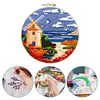 【Limited Stock Sale】Beautiful Sea-DIY Embroidery Kit with Pattern Cotton Threads Needles Hoop 30*30cm/11.81*11.81in tapestrymarket