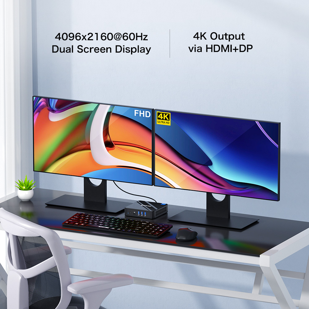 ミニPC Win11Pro GMKtec NucBox3 NucBox 3 Mini PC--Windows 11 Home OS + 4K 60Hz DP Port