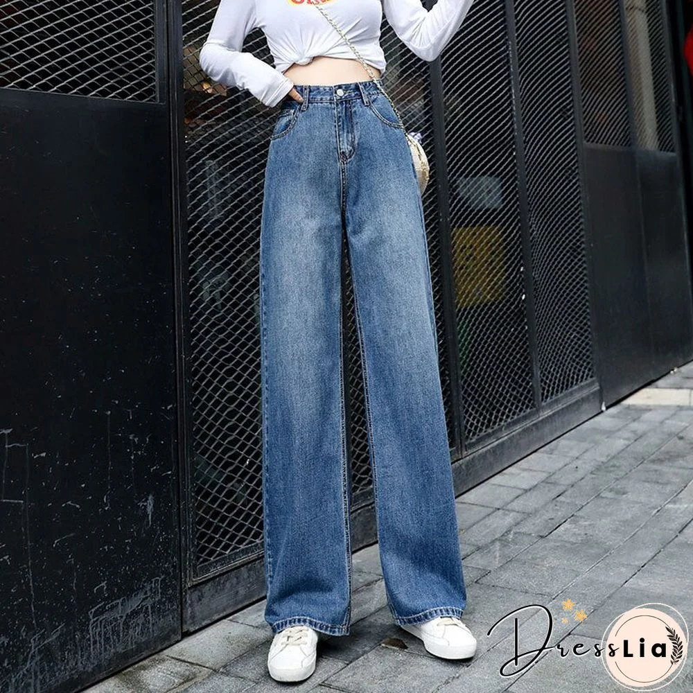 Woman Jeans High Waist Clothes Wide Leg Denim Clothing Streetwear Vintage Quality Fashion Harajuku Loose Straight Pants