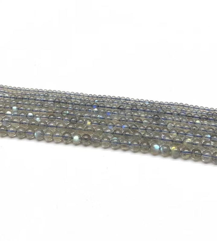 1 Piece Diameter 4mm Diameter 5mm Diameter 6 Mm 1-1.5mm Beaded Natural Stone Labradorite Round Beads