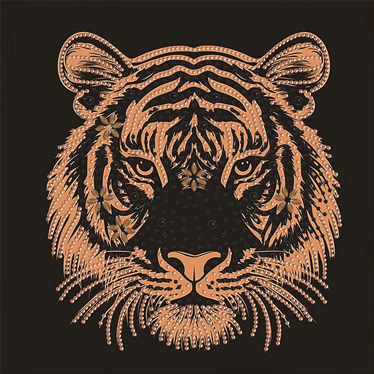 Tiger 30*30cm(canvas) Special Shaped Drill Diamond Painting gbfke