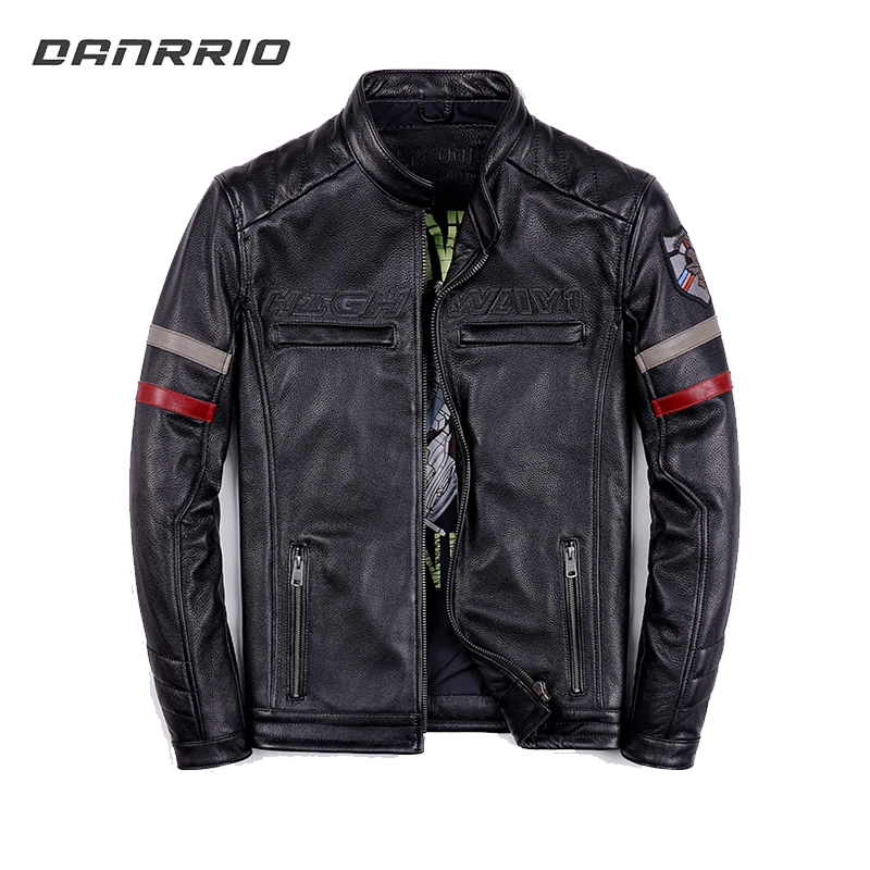 J2005 Men's Casual Cowhide Motorcycle Leather Jacket DANRRIO.COM DANRRIO