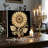 DIY Pearl Painting Sunflower for Home Wall Decor with Frame(30x30cm)