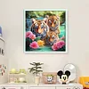 (US Local)Tiger-11CT Stamped Cross Stitch Kit(50x50cm)