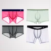 4 PCS 50g ultra-thin, highly translucent, sexy transparent ice silk seamless breathable nude boxer briefs