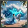 Beach Beauty Horse-11CT Stamped Cross Stitch 40*40cm tapestrymarket