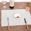 Chic Tableware Pad Dining Table Mat Heat Insulation Non-Slip Simple Placemats Disc White Pads Bowl Coaster Kitchen Accessories