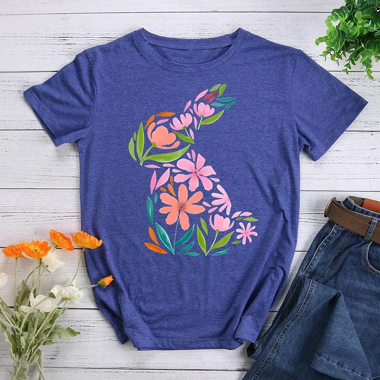 Happy Easter Round Neck T-shirt-0025119